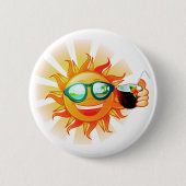 Tropische Sonne Button (Vorderseite)
