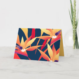 Tropische Sonnenuntergang-Grußkarte des Paradieses Karte