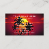 Tropische Sonnenuntergang Ihr Unternehmen Moderne Visitenkarte (Vorderseite)