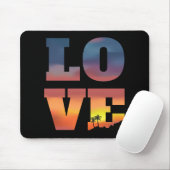 Tropische Sonnenuntergang-Liebe Mousepad (Mit Mouse)