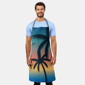 Tropische Sonnenuntergang-Schürze Schürze (Getragen)