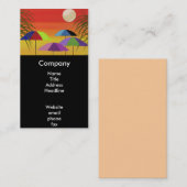 Tropische Sonnenuntergang-Visitenkarten Visitenkarte (Vorne/Hinten)