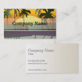 Tropische Sonnenuntergänge, Palmen Visitenkarte (Vorne/Hinten)