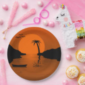 Tropische Sonnenuntergänge Pappteller (Party)