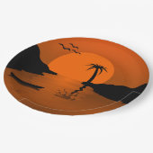 Tropische Sonnenuntergänge Pappteller (Schrägansicht)
