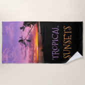 Tropische Sonnenuntergänge Strandtuch (Vorderseite)