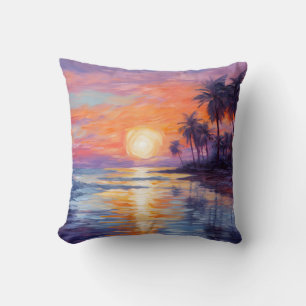 Tropische Sonnenuntergangs-Schönheit - impressioni Kissen