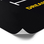 Tropische Sonnenuntergangspalmen motivierend Poster (Ecke)