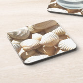 Tropische sonnige exotische Muscheln Getränkeuntersetzer (Linke Seite)