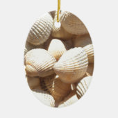 Tropische sonnige exotische Muscheln Keramikornament (Vorne)