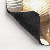 Tropische sonnige exotische Muscheln Mousepad (Ecke)