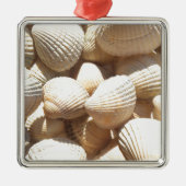 Tropische sonnige exotische Muscheln Ornament Aus Metall (Vorne)