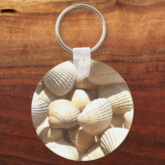 Tropische sonnige exotische Muscheln Schlüsselanhänger (Vorderseite)