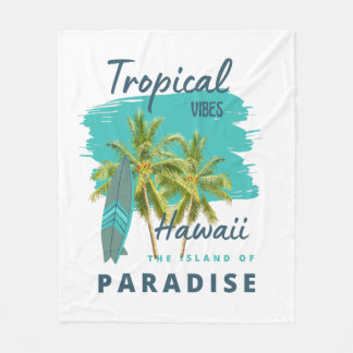 Tropische Stimmung Hawaii Insel des Paradieses Fleecedecke