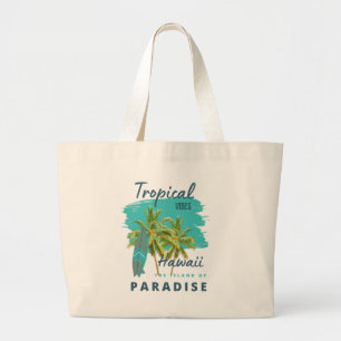 Tropische Stimmung Hawaii Insel des Paradieses Jumbo Stoffbeutel