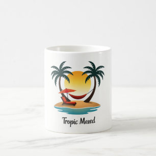 Tropische Stimmung Sonnenuntergang Hänmock Tasse