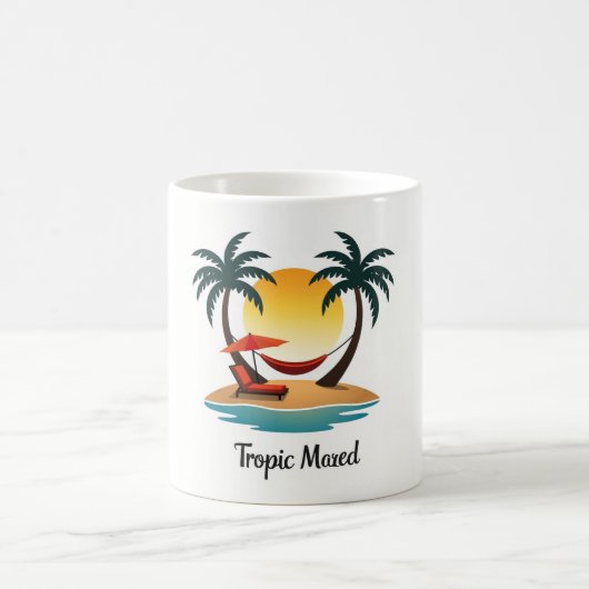 Tropische Stimmung Sonnenuntergang Hänmock Tasse (Mittel)