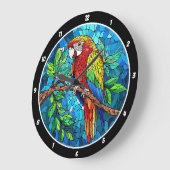 Tropische Strahlung" - verkleidete Glasmasse Große Wanduhr (Winkel)