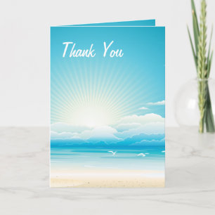 Tropische Strand-Dankeschön-Hochzeitskarte Dankeskarte