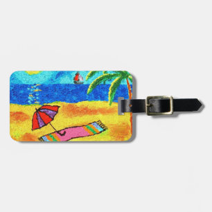 Tropische Strand-Ferien - Kunst durch Galina - Gepäckanhänger