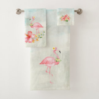 Tropische Strand-Flamingo-Bad-Tücher Badhandtuch Set