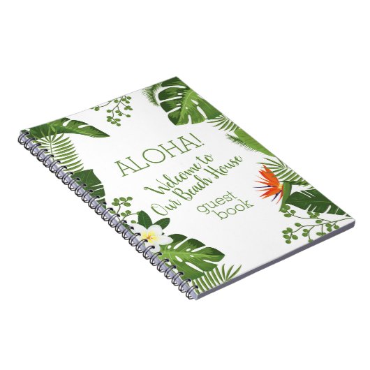 Tropische Strand-Haus-Ferien-Mietgast-Buch Notizblock (Rechte Seite)