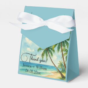 Tropische Strand Hochzeit Danke  Geschenkschachtel