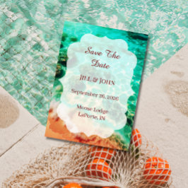 Tropische Strand Hochzeitsankündigung zur Vorabinf