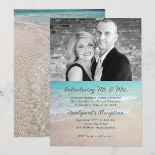 Tropische Strand Hochzeitsempfangs-Einladung Einladung