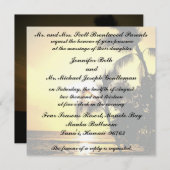 Tropische Strand-Küstenlinie-Hochzeit Einladung (Vorne/Hinten)