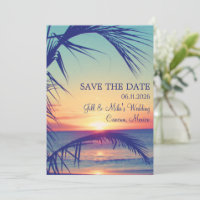 Tropische Strand-Mexiko-Hochzeit - Termin vormerke