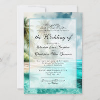 Tropische Strand- & Palmen-Hochzeit im klassischen