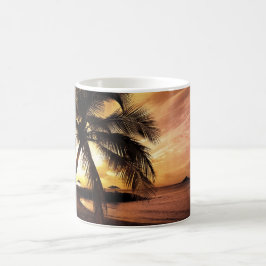 Tropische Strand palmtree Sonnenuntergang-Tasse Kaffeetasse