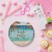 tropische Strand-Partyduschen-Teller-Palmen Pappteller (Party)