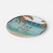 tropische Strand-Partyduschen-Teller-Palmen Pappteller (Schrägansicht)