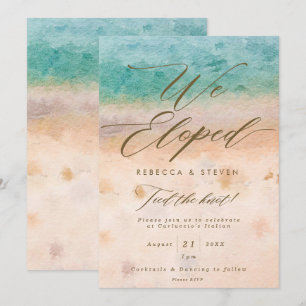 Tropische Strand-Sommer-Hochzeitsanzeige wir sind  Einladung