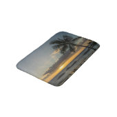 Tropische Strand-Sonnenuntergang-Palme Badematte (Schrägansicht)