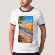 Tropische Strand-Sonnenuntergangs-Landschaft
