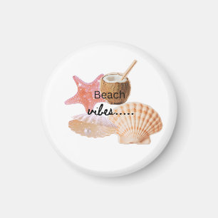 Tropische Strand-Vibes Muschel-Collage Magnet Trop