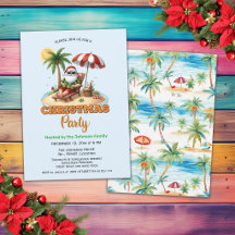 Tropische Strand- & Weihnachtsfeier mit Santa