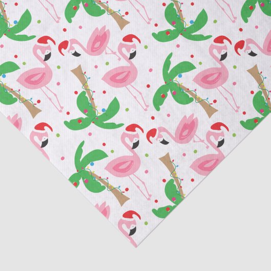 Tropische Strand-Weihnachtsflamingo-Vögel Seidenpapier (Ausschnitt)