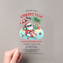 Tropische Strand- & Weihnachtsmann-Weihnachtsfeier