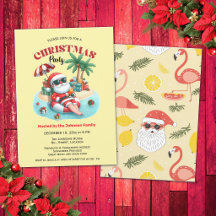 Tropische Strand- & Weihnachtsmann-Weihnachtsfeier