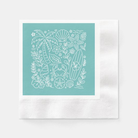 Tropische Strandatmosphäre  Serviette (Vorderseite)