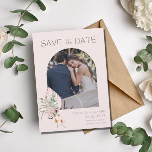Tropische Strandbogen-Foto-Destination Hochzeit  Save The Date