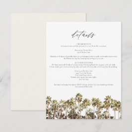 Tropische Stranddetails Karte für Wasserfarbenpalm