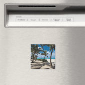 Tropische Strände | Anguilla Beach, Palm Tree Magnet (In Situ (Geschirrspüler))