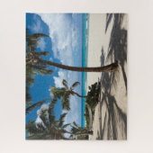 Tropische Strände | Anguilla Beach, Palm Tree Puzzle (Vertikal)