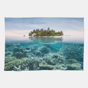 Tropische Strände Ari Atoll Maldives Geschirrtuch