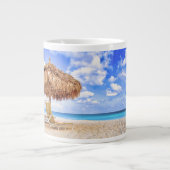 Tropische Strände | Aruba Sandy Beach Jumbo-Tasse (Vorderseite)